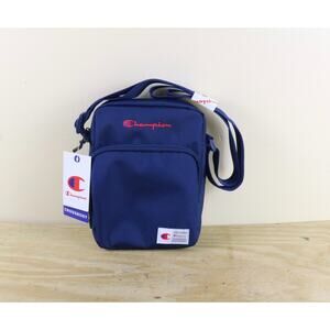 New Champion Crossbody Bag Mens Blue Red Logo Nylon Adjustable Strap